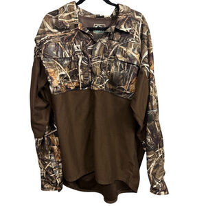 Drake Waterfowl Systems Shirt 3XL Brown Camo Long Sleeve Lightweight Jacket